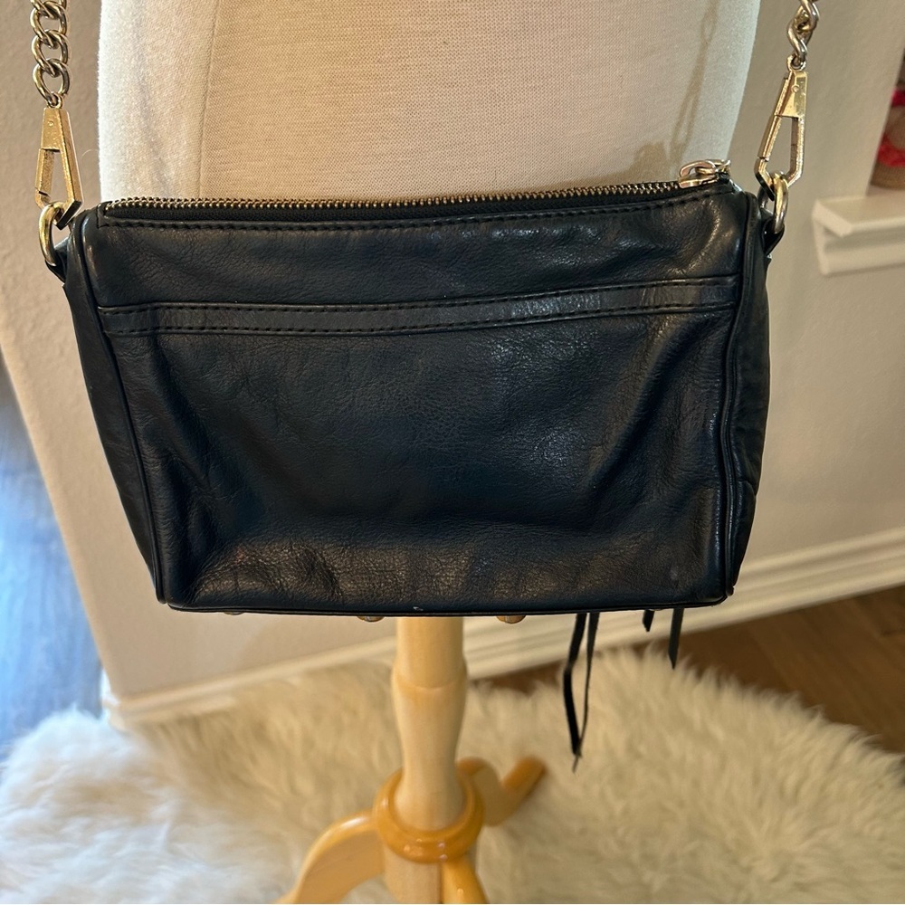 Rebecca Minkoff black leather small crossbody chain bag - Picture 7 of 13